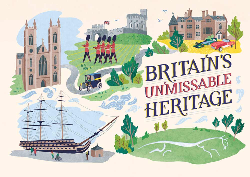 The Great British Bucket List Sara Mulvanny Illustration
